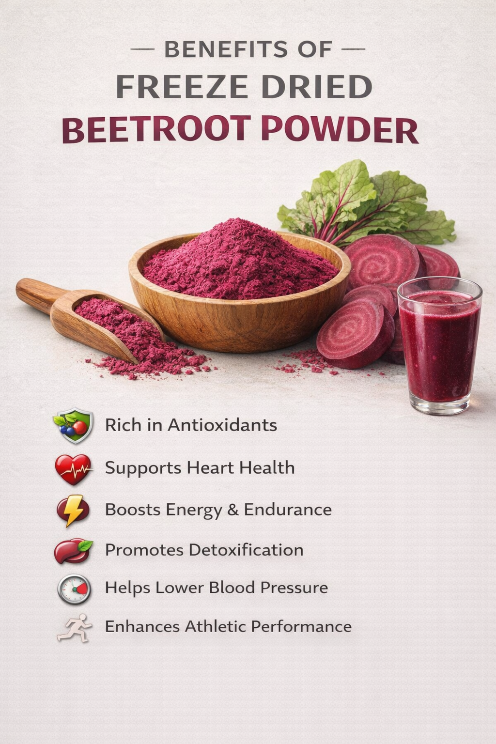 Fruzzoo Beetroot Powder sachets close-up showing single-serve packaging