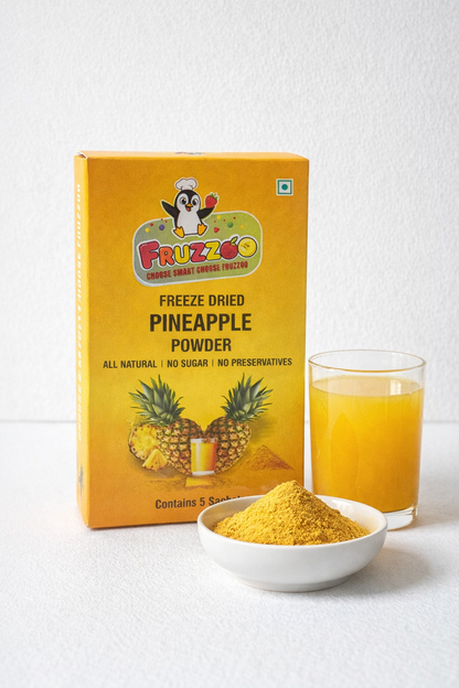 Freeze Dried Pineapple Juice Powder - Fruzzoo Pack of 5