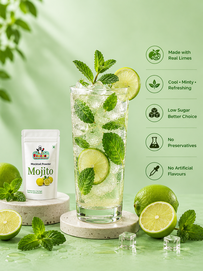 Fruzzoo Mojito Mocktail Powder - Pack of 5 Sachets