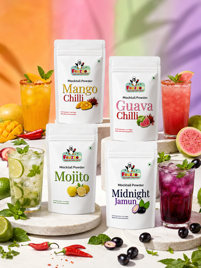Fruzzoo Instant Mocktail Premix Box - 4 Flavour Pack