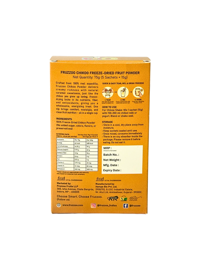 The Sweet Taste of Nostalgia - Fruzzoo Chikoo (Pack of 5)