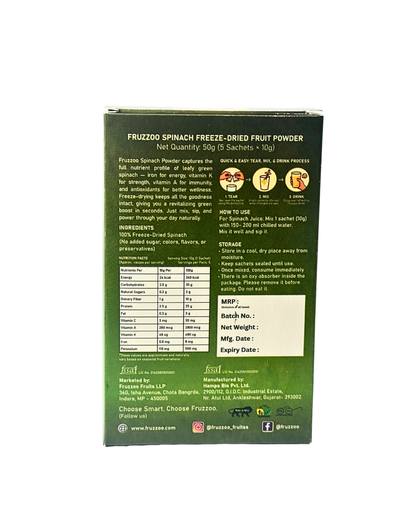 The Green Power of Nature - Fruzzoo Spinach (Pack of 5)