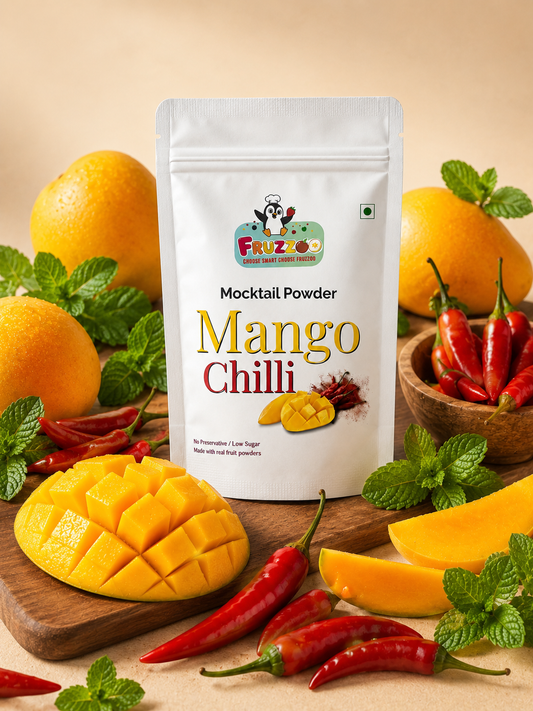 Fruzzoo Mango Chilli Mocktail Powder pack of 5 sachets packaging
