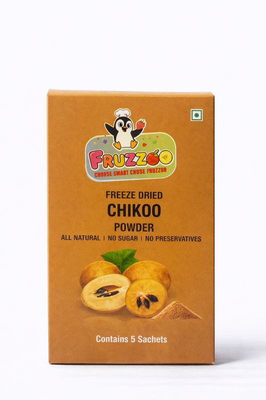 Fruzzoo Chikoo freeze dried powder pack of 5 sachets