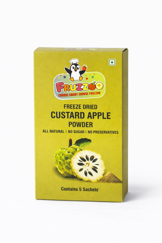 Fruzzoo Custard Apple freeze dried powder pack of 5 sachets