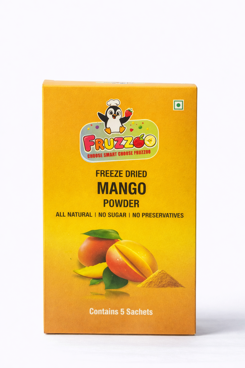 Fruzzoo Mango freeze dried powder pack of 5 sachets