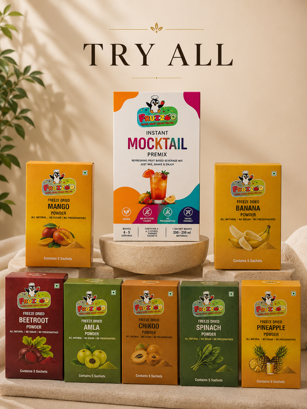 Fruzzoo Try All Pack | All 11 Flavours | ₹499 + Free Delivery
